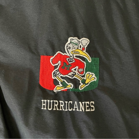 EUC VINTAGE MIAMI HURRICANES HOODED STARTER JACKET - Picture 4 of 6